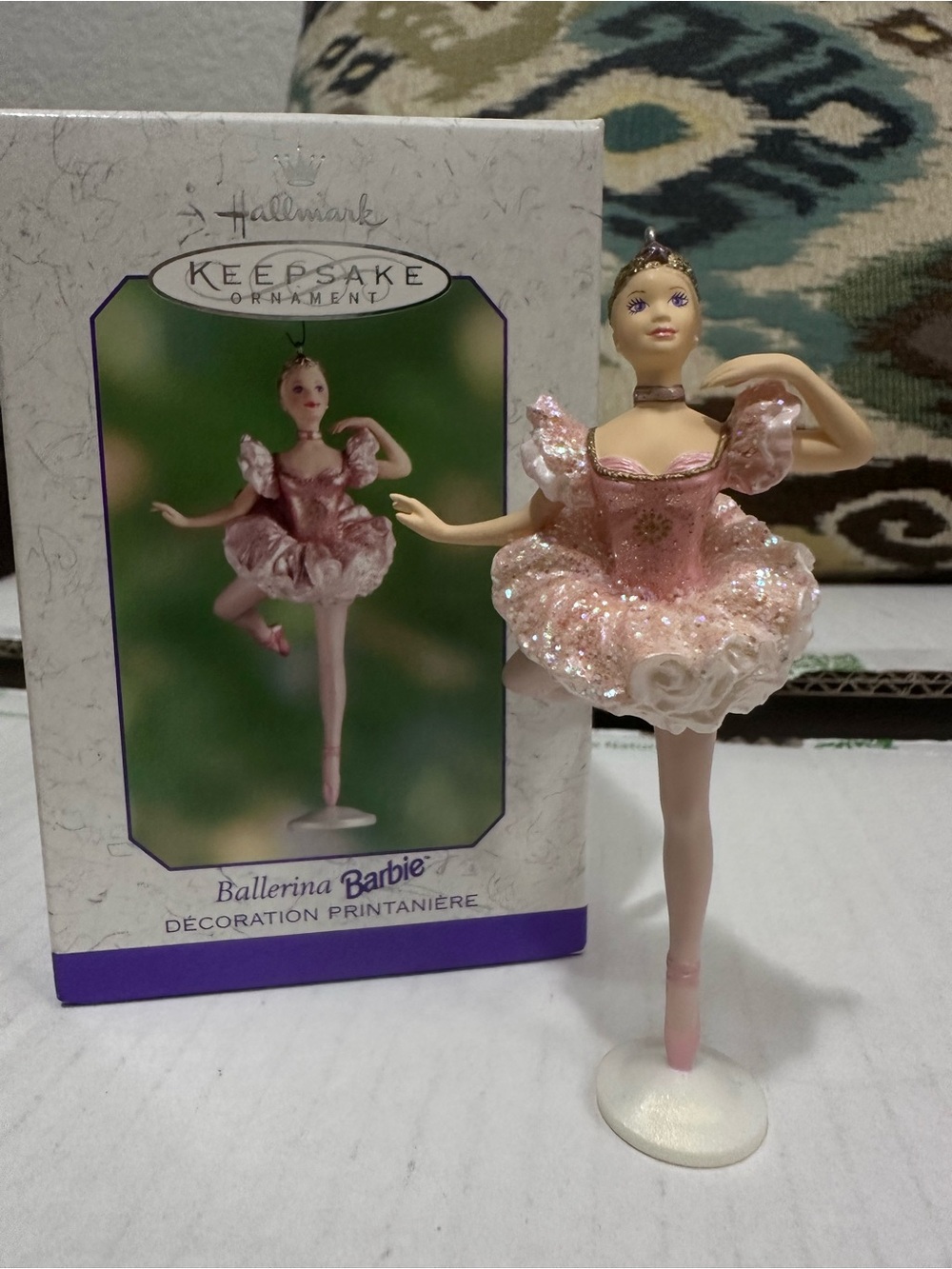 Hallmark Pink Ballerina Barbie Keepsake Ornament year 2000